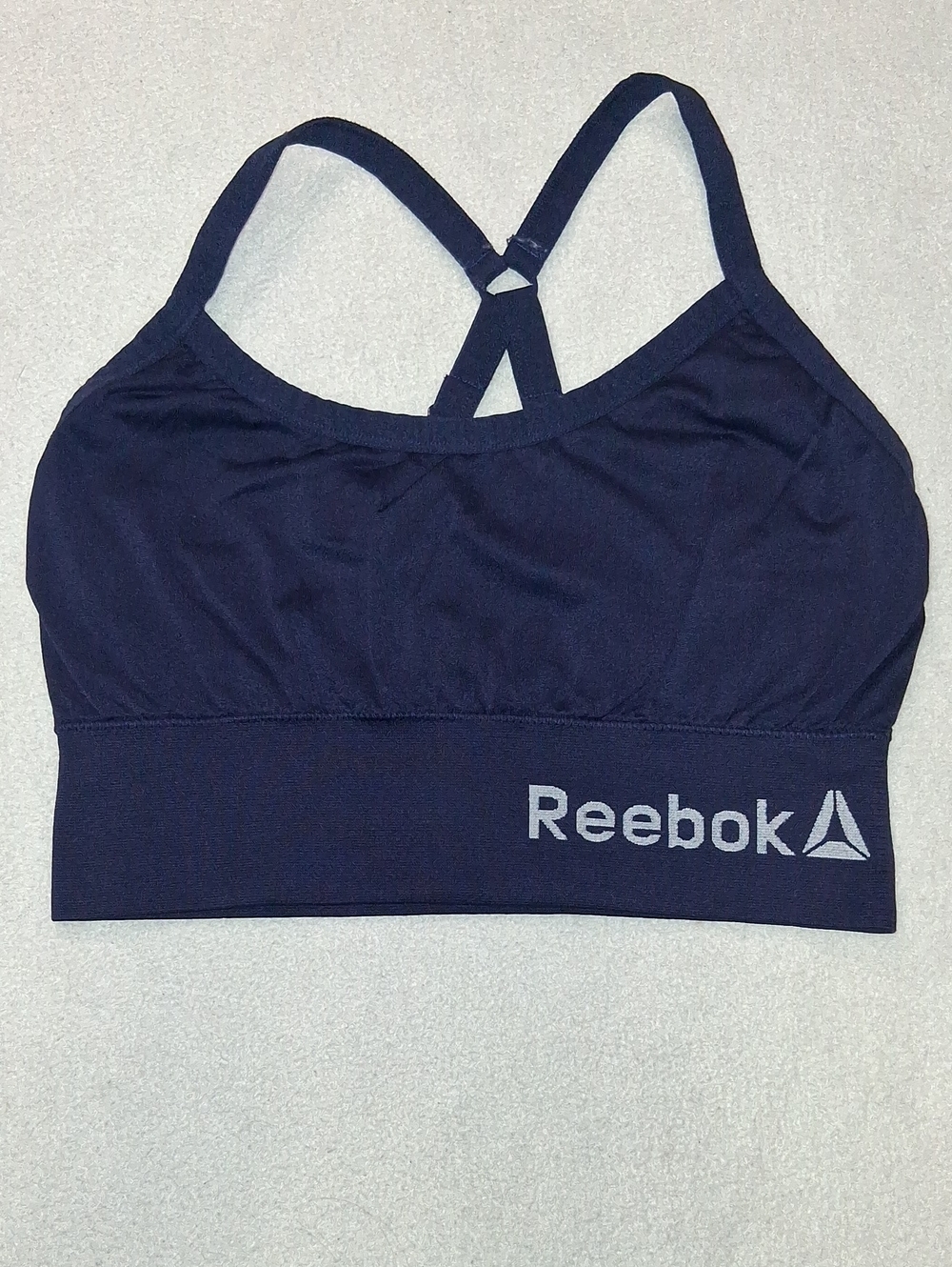 4/20$ Reebok Navy Blue Strappy Low-Impact Sports Bra